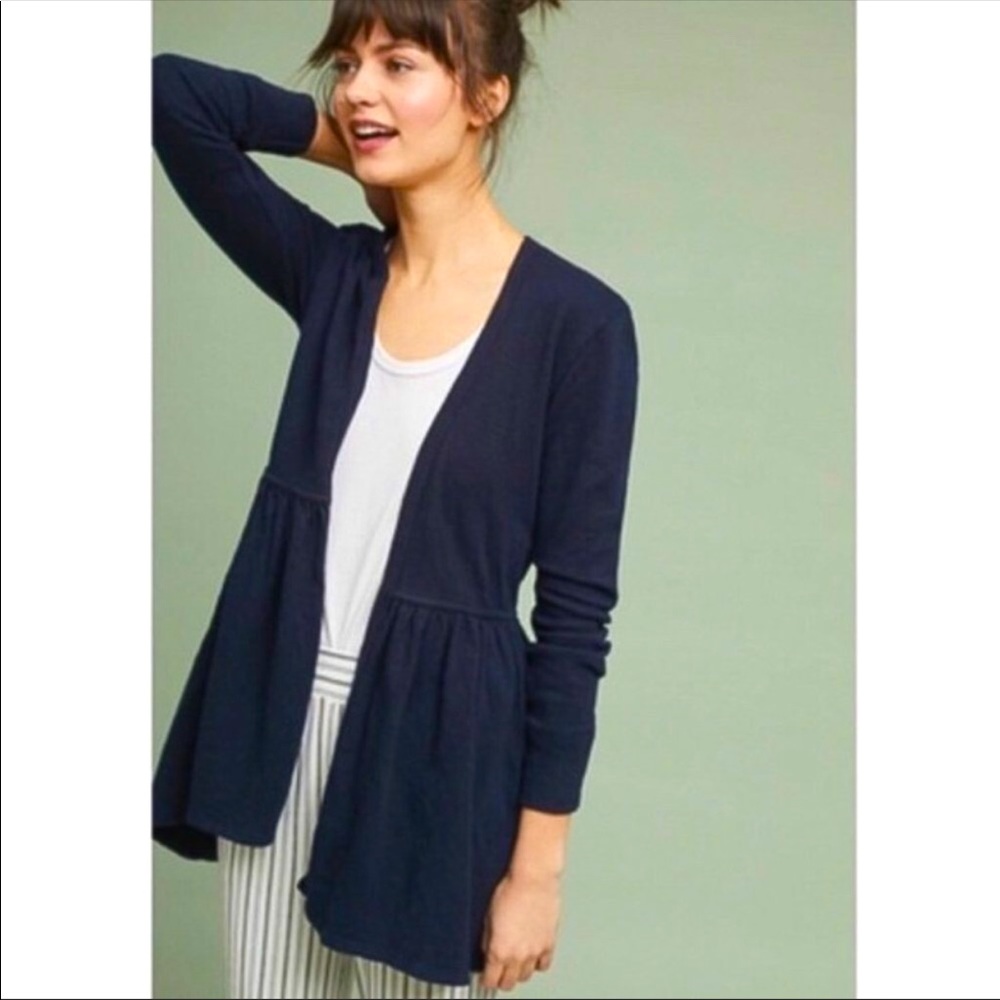 Anthropologie Biera peplum cardigan XS